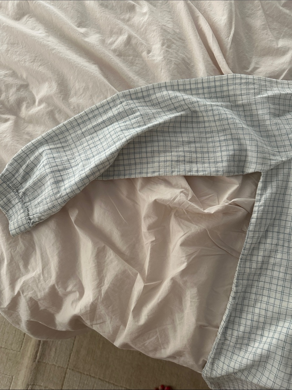 Doen White Plaid Ruffle-Collar Button-Up Top - Picture 2 of 4